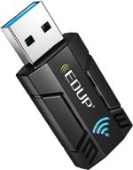 📶 edup ac 1300mbps usb wifi adapter - high-speed dual band wireless dongle for pc/mac - supports windows 10/8/7/xp/vista/mac10.6~10.15 logo