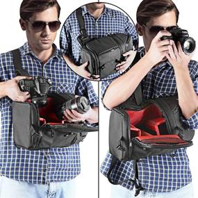 img 2 attached to 📸 Neewer Профессиональная сумка-слюда для хранения камер: водонепроницаемый, ударопрочный, противорвотный чехол для зеркальных фотоаппаратов и беззеркальных камер - красный интерьер