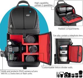 img 1 attached to 📸 Neewer Профессиональная сумка-слюда для хранения камер: водонепроницаемый, ударопрочный, противорвотный чехол для зеркальных фотоаппаратов и беззеркальных камер - красный интерьер