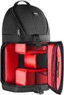 📸 neewer professional camera storage sling bag: waterproof, shockproof, tearproof case for dslrs and mirrorless cameras - red interior logo