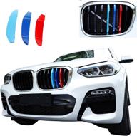 🚙 optimized ///m-colored grille insert trims for 2018-2021 bmw g01 x3 or 2019-2021 g02 x4 with standard kidney grille (7 beams) logo
