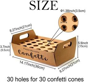 img 2 attached to Premium Confetti Cone Stand Box Tray: Elegant Wedding Confetti Holder with 30 Cone Papers and 30 Holes for 30 Beautiful Cones - Convenient DIY Foldable Stand Tray Holder Box