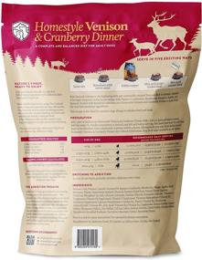 img 3 attached to 🦌 Organic Homestyle Venison & Cranberry Dehydrated Dog Food, 2 Lb - No Fillers