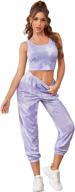 sweatyrocks tie dye women's two-piece 🌈 tracksuits set with cropped tank top and sweatpants логотип