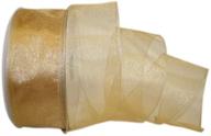 🎀 gold sheer lovely value wired edge ribbon - reliant ribbon 99908w-035-40k, 2-1/2 inch x 50 yards logo