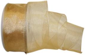 img 1 attached to 🎀 Gold Sheer Lovely Value Wired Edge Ribbon - Reliant Ribbon 99908W-035-40K, 2-1/2 Inch X 50 Yards