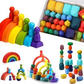 img 4 attached to TOY Life Rocks，Stacking Montessori Educational