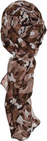 img 4 attached to 🧣 Ted Jack Lightweight Camouflage Print Women's Scarves & Wraps: Stylish Accessories for Every Occasion