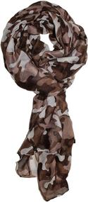 img 3 attached to 🧣 Ted Jack Lightweight Camouflage Print Women's Scarves & Wraps: Stylish Accessories for Every Occasion