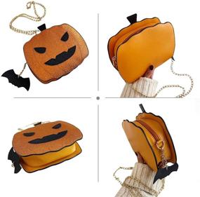 img 3 attached to Halloween Pumpkin Crossbody Shoulder Handbag Women's Handbags & Wallets