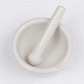 img 1 attached to ⚒️ Top-Quality 6ml Porcelain Pepper Mill Mortar Pestle Pugging Pot: Versatile Garlic Spice Grinder, Pharmacy Herbs Bowl Mill Crusher – Your Must-Have DIY Kitchen Gadget