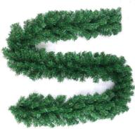 9ft artificial pine christmas garland for outdoor & indoor wedding party doorway wall stairs decorations and diy wreath logo