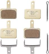 🚲 dymoece bicycle disc brake pads - suitable for shimano deore, tektro trp (resin, semi-metallic, sintered metal) scp-s - 2 pairs logo