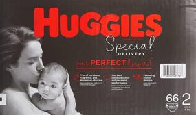 img 3 attached to Пеленки Huggies Special Delivery размер 2 для младенцев: гипоаллергенные и нежные для чувствительной кожи - 66 штук