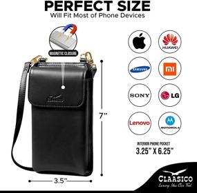 img 3 attached to Timeless Elegance: Claasico Women's Crossbody Samsung Handbag - The Ultimate Combination of Style and Function