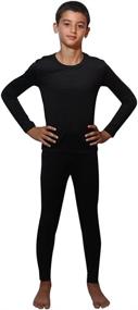 img 4 attached to Outland Children Thermal Underwear Set: Soft Fleece Base Layer for Extra Warmth - Top & Leggings