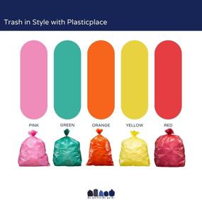 img 1 attached to 12-16 Gallon Pink Trash Bags by Plasticplace - 250 Bags