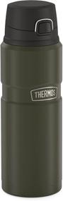 img 2 attached to 🍃 THERMOS Stainless King Vacuum-Insulated Drink Bottle, 24 oz, Matte Green