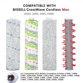 img 2 attached to 🧹 LBLVBNEWD 2554A CrossWave Cordless Max Replacement Set: Brush Roller & Filter - Compatible with Bissell 2554A, 2590, 2593, and 2596 All-in-One Wet-Dry Vacuum Cleaner