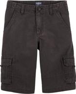 👖 stylish and practical oshkosh b'gosh boys' cargo shorts: perfect for active kids logo