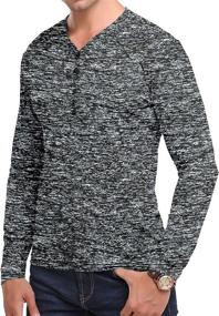 img 1 attached to Рубашки с рукавами CHAKTON Henley Designed