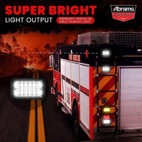 img 2 attached to Abrams SAE Class-1 Bold 12 [Green] 36W - 12 LED Security Emergency Vehicle Truck LED Grille Light Head Surface Mount Strobe Warning Light