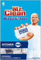 🧽 mr. clean magic eraser kitchen cleaning pads with durafoam – pack of 4 (packaging may vary) logo