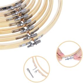 img 3 attached to ZHAOER Embroidery Hoops Set - 7 Piece Bamboo Circle Cross Stitch Hoop Ring, 4-Inch to 12-Inch - Ideal for Arts, Crafts, and Sewing Projects