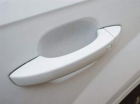 img 2 attached to 🚪 2019-2021 Subaru Forester Custom Fit Защитная пленка для ручек двери и чашки двери - чистая, прозрачная краска - самоизлечение (комплект из 4 штук)