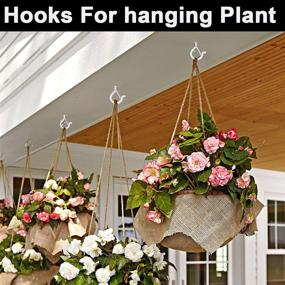 img 1 attached to 🌿 20 Pack Q-Hanger Hooks White - Ceiling Hooks for Hanging Plants, Outdoor String Lights & Christmas Lights