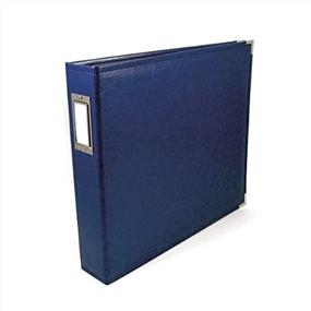 img 2 attached to 📚 We R Memory Keepers Faux Leather 3-Ring Album - 8.5 x 11 inch, Cobalt: Stylish and Spacious Organizational Solution