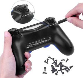 img 1 attached to 💡 Yosikr Pairs Thumbsticks Joystick for PS4 Controller w/ Screwdriver + Trigger Replacement Parts + Bullet Buttons + D-pad + Spring (Black 5 Pairs/10PCS)
