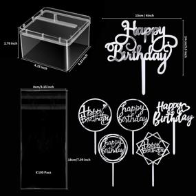 img 3 attached to 🍰 Silver Cake Money Box Kit: 107 Pieces with Birthday Cake Topper and Clear Bag Pockets for Decoration and Party Favor