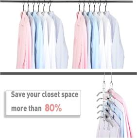 img 2 attached to Maximize Closet Space with TOPIA HANGER 2 Pack Multi-Layer Metal Hanger – Grey CT25G