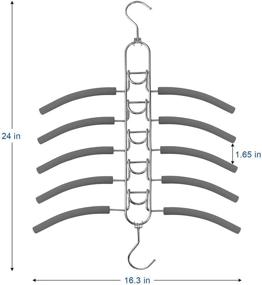 img 3 attached to Maximize Closet Space with TOPIA HANGER 2 Pack Multi-Layer Metal Hanger – Grey CT25G