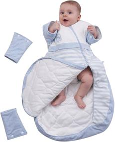 img 4 attached to 👶 OuYun Baby Organic Sleeping Bag: Detachable Sleeves, Perfect for Spring & Autumn
