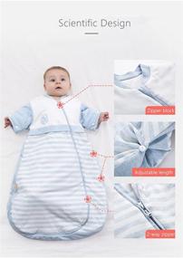 img 3 attached to 👶 OuYun Baby Organic Sleeping Bag: Detachable Sleeves, Perfect for Spring & Autumn