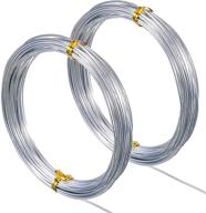 ✨ silver aluminum craft wire - 65.6 feet, soft and flexible metal armature wire for diy crafts and manual arts (1.5 mm) logo