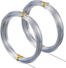 img 4 attached to ✨ Silver Aluminum Craft Wire - 65.6 Feet, Soft and Flexible Metal Armature Wire for DIY Crafts and Manual Arts (1.5 mm)