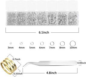 img 3 attached to 💎 Enhance Your Jewelry Making with JIAYIQI 2300Pcs Silver Open Jump Rings Set – Complete with Jump Ring Opener and Tweezer! Findings Kit for Stunning Designs