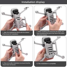 img 1 attached to Enhance Your DJI Mavic Mini/Mini 2/Mini SE Drone with SENSKDN Landing Gear and Propeller Guard Fixator Holder: Quick Release, Height Extender, and Protector Accessories Set