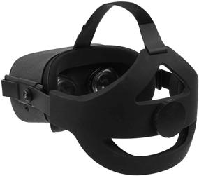img 4 attached to 🎮 Esimen Oculus Quest Elite Strap Headband Comfort Foam Pad - Adjustable Head Strap with Ergonomic Design for Balanced Weight Distribution and Face Squeeze Relief (Black Q1)