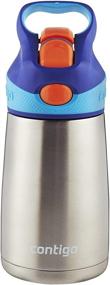 img 4 attached to 💦 Stainless Steel Kids Water Bottle 10 Oz, Sapphire - Contigo Autospout Straw Striker Chill