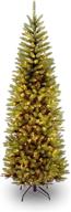 🎄 national tree company pre-lit slim christmas tree, 6.5 ft, green kingswood fir - white lights & stand included logo