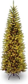 img 4 attached to 🎄 National Tree Company Pre-Lit Slim Christmas Tree, 6.5 ft, Green Kingswood Fir - White Lights & Stand Included