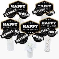 happy retirement centerpiece sticks toppers logo