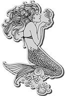 🧜 beautifully detailed stampendous cling rubber stamp featuring a magical mermaid image logo