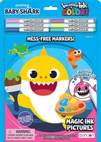 img 4 attached to 🐠 Bendon Baby Shark Цветной блокнот: Маркеры без пятен и воображаемое веселье для детей (20 страниц, 6 маркеров)