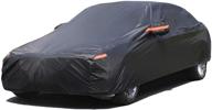 🚗 weleyclore sedan car cover: waterproof all weather protection (fit sedan length 186-193 inch) black logo