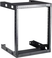 🔌 15u wall mount open frame steel network equipment rack, black, 17.75" deep, w19'' x d17.75'' x h29.75'' - kenuco reg-15u logo